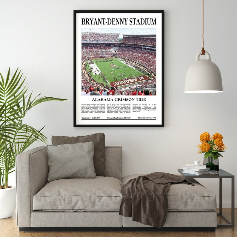 Bryant-Denny Stadium Digital Printable Frame/Poster