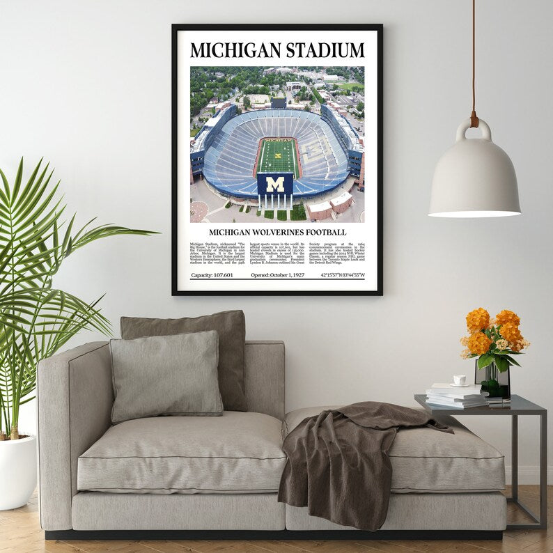 Michigan Stadium Digital Printable Frame/Poster