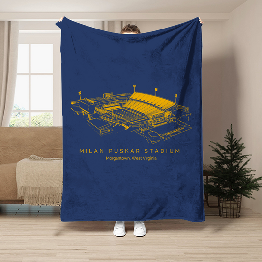 Milan Puskar Stadium - West Virginia Mountaineers football, College Football Blanket