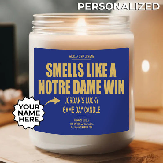 Personalized Smells Like A Fighting Irish Win Candle, Custom Fighting Irish Candle, Lucky Candle