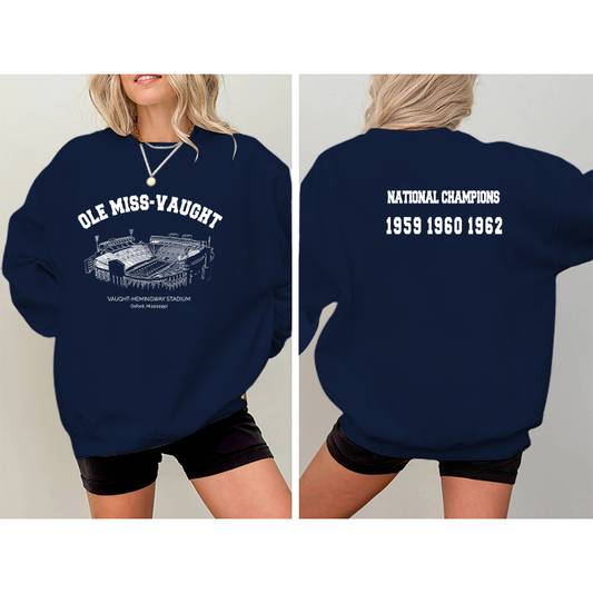 Ole Miss Stadium Champion Unisex Crewneck Sweatshirt