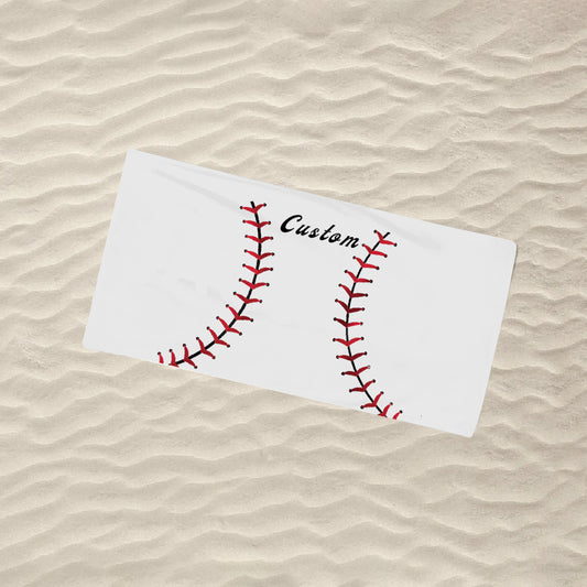 Baseball Beach Towel, Custom Gift,Custom Softball Beach Towel