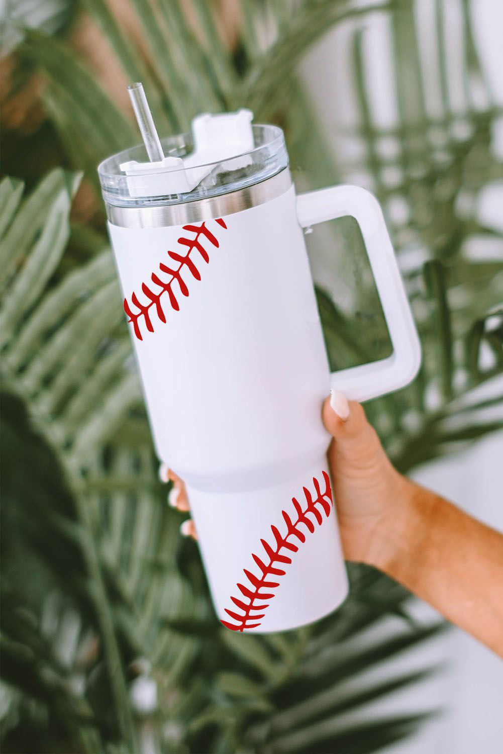 PERSONALIZED CUSTOM NUMBER BASEBALL GRAPHIC 304 STAINLESS STEEL DOUBLE TUMBLER