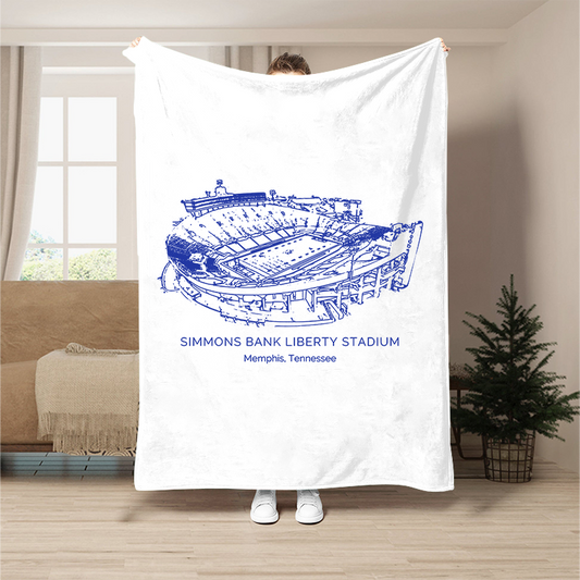 Simmons Bank Liberty Stadium- Memphis Tigers football, College Football Blanket