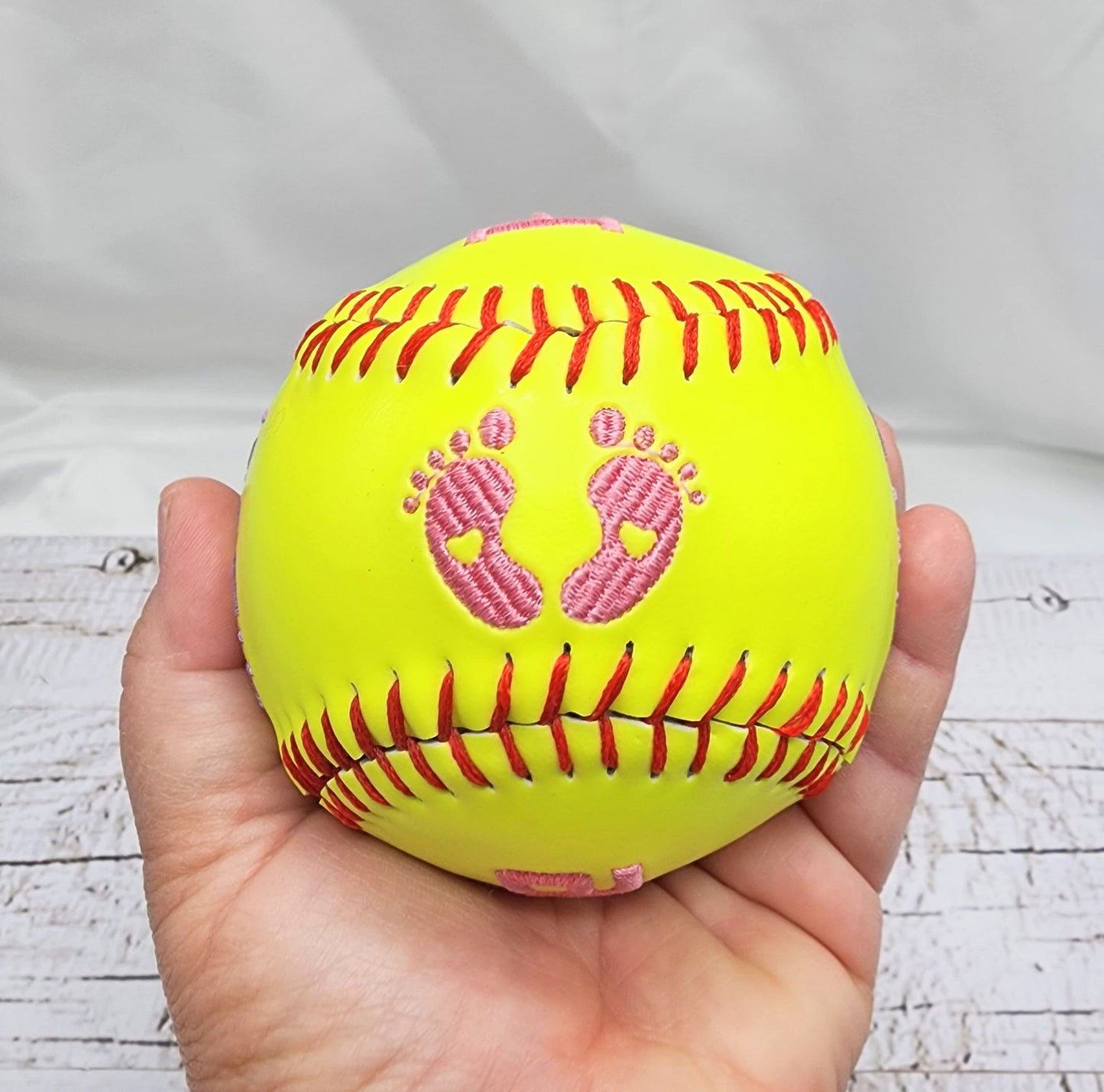 Birth Stats gift // Custom Personalized Embroidered Softball // Baby Gift //Softball Gift // Keepsake ball //Memorabilia