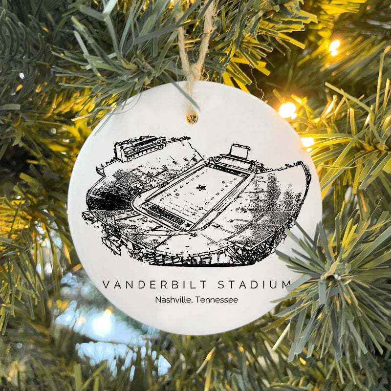 Vanderbilt Stadium - Vanderbilt Commodores football,College Football Ceramic Christmas Ornament