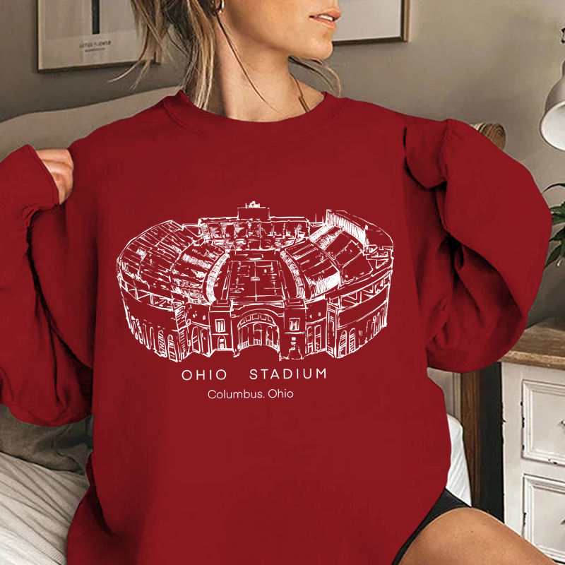 Ohio State University Stadium Unisex Crewneck Sweatshirt