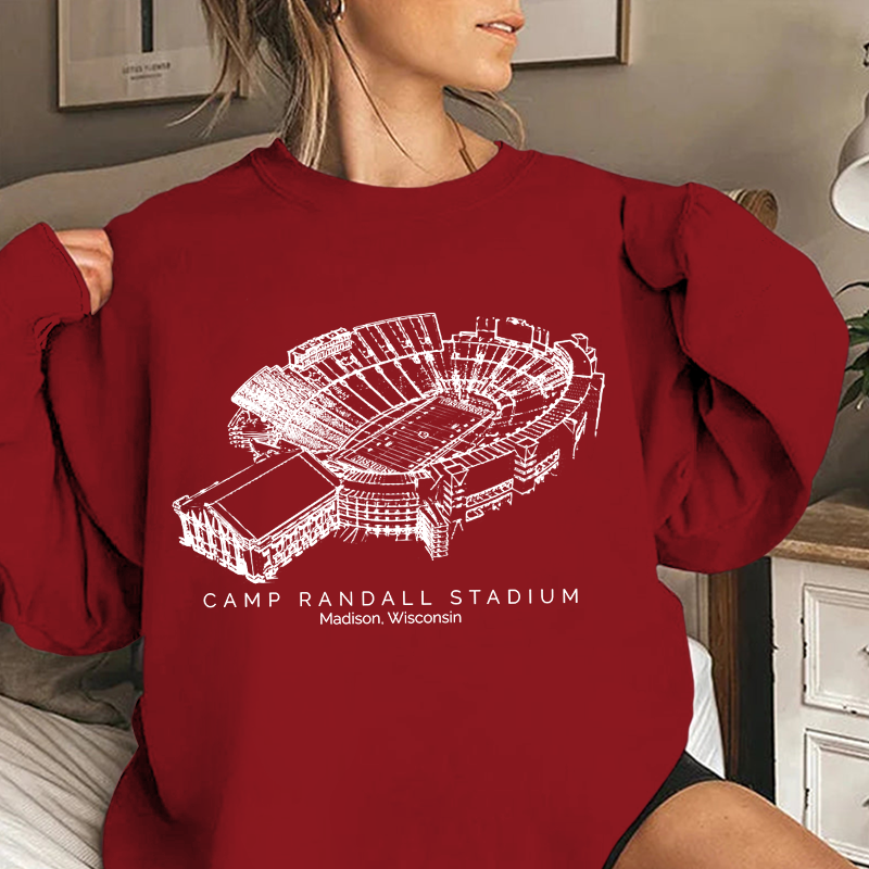 Wisconsin Camp Randall Stadium Unisex Crewneck Sweatshirt