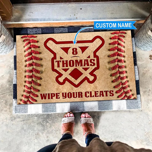 Front Door Mat, Entrance Door Mat, Baseball Copywriting Floor Mat, Door Mat, Home Decoration Mat, Door Mat, Floor Mat, Indoor And Outdoor