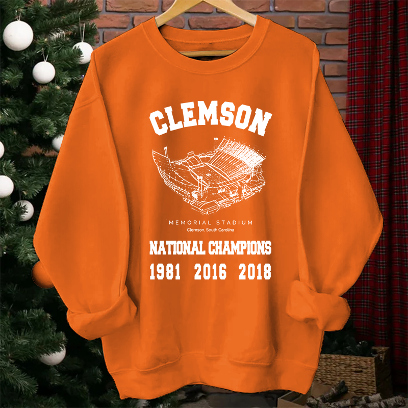 Clemson Tigers Stadium Champion Unisex Crewneck Sweatshirt