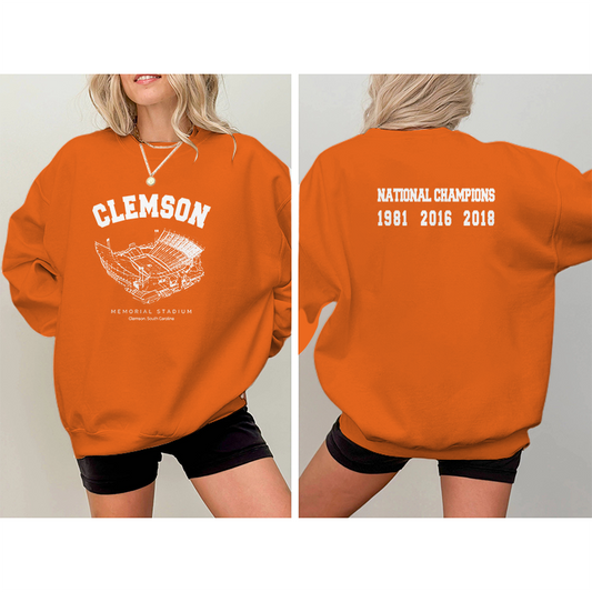 Clemson Tigers Stadium Champion Unisex Crewneck Sweatshirt