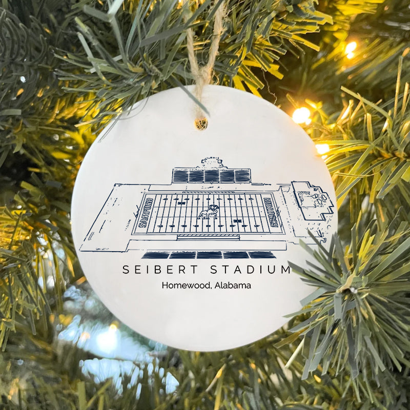 Seibert Stadium - Samford Bulldogs football,College Football Ceramic Christmas Ornament