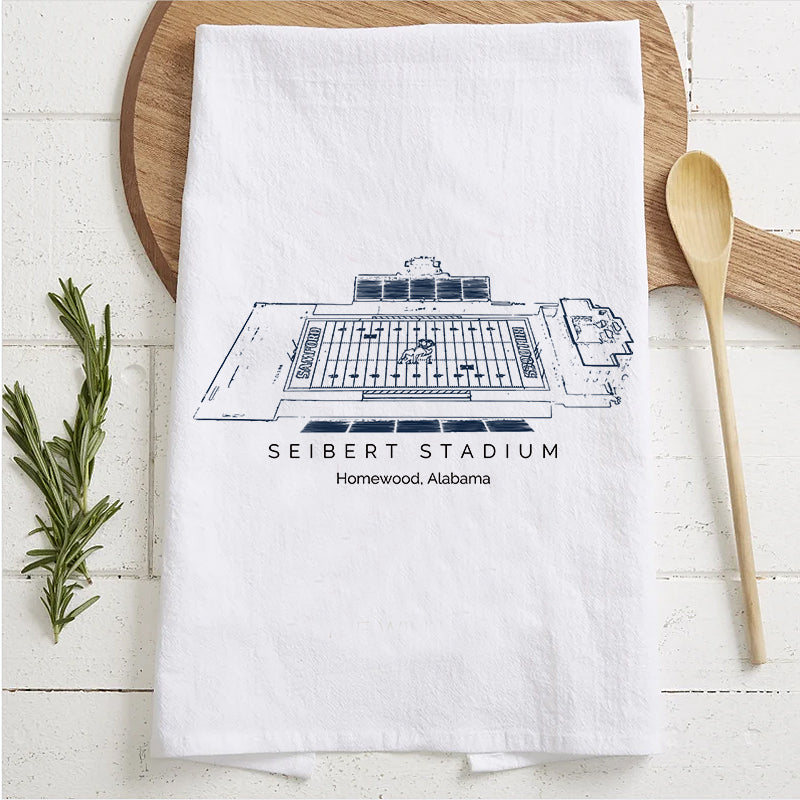 Seibert Stadium - Samford Bulldogs football,College Football Tea Towel