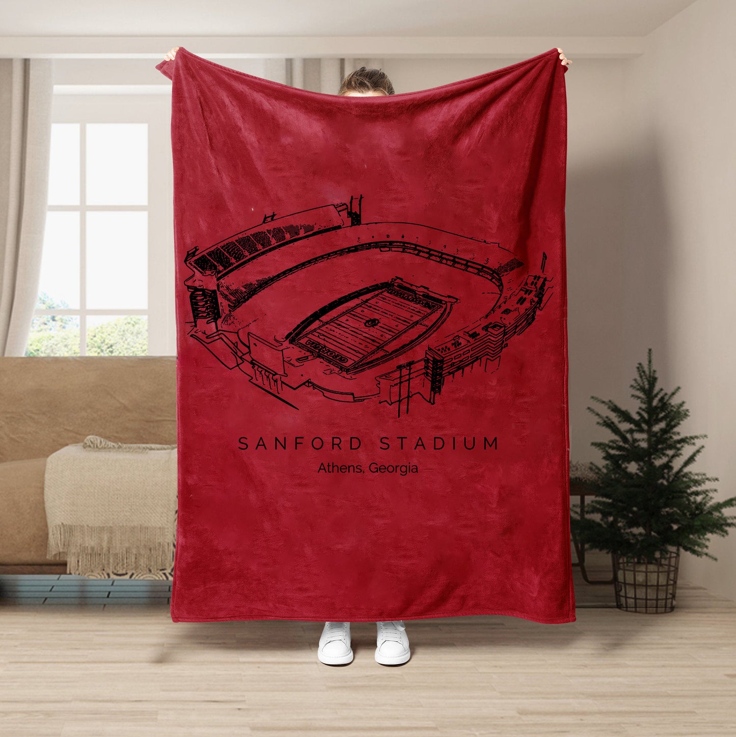 Sanford Stadium - Georgia Bulldogs football, College Football Blanket