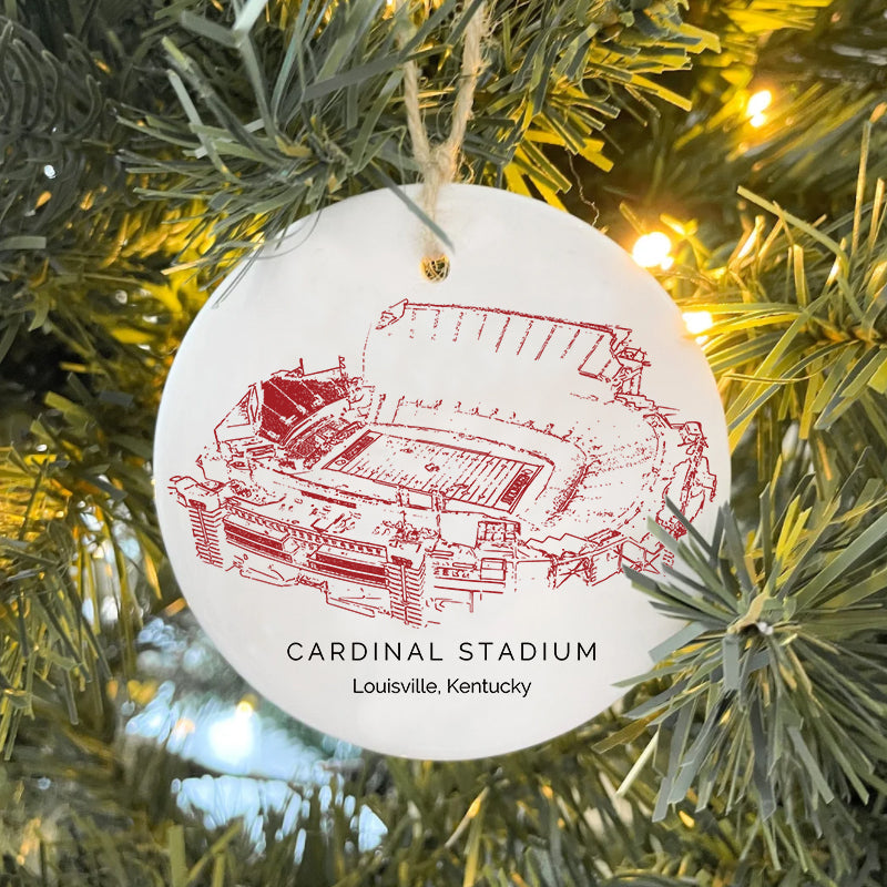 Cardinal Stadium - Louisville Cardinals football,College Football Ceramic Christmas Ornament