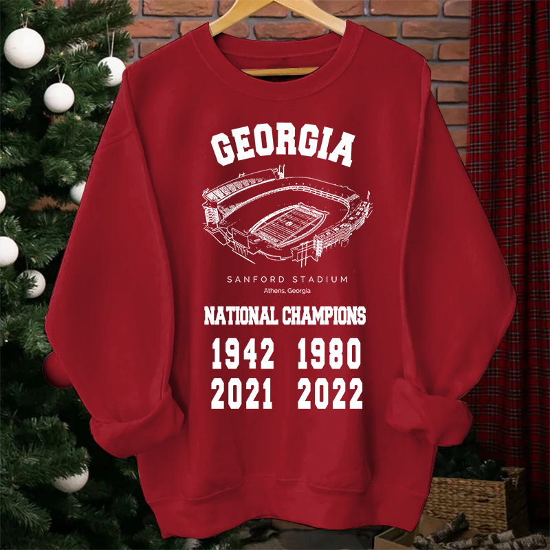 Georgia Bulldogs Stadium Champion Unisex Crewneck Sweatshirt