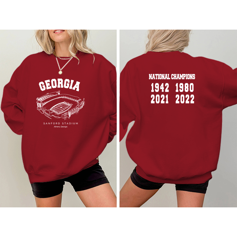 Georgia Bulldogs Stadium Champion Unisex Crewneck Sweatshirt