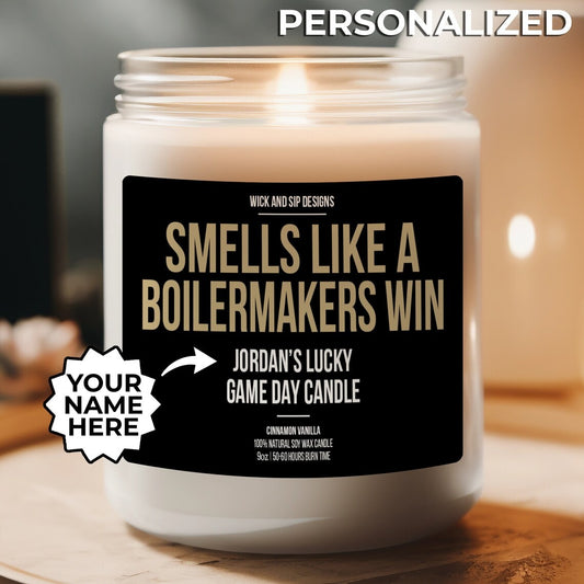 Personalized Smells like A Boilermakers Win Candle | Custom Boilermakers Candle | Gift for Purdue Basketball Fan | Boilermakers Fan Merch