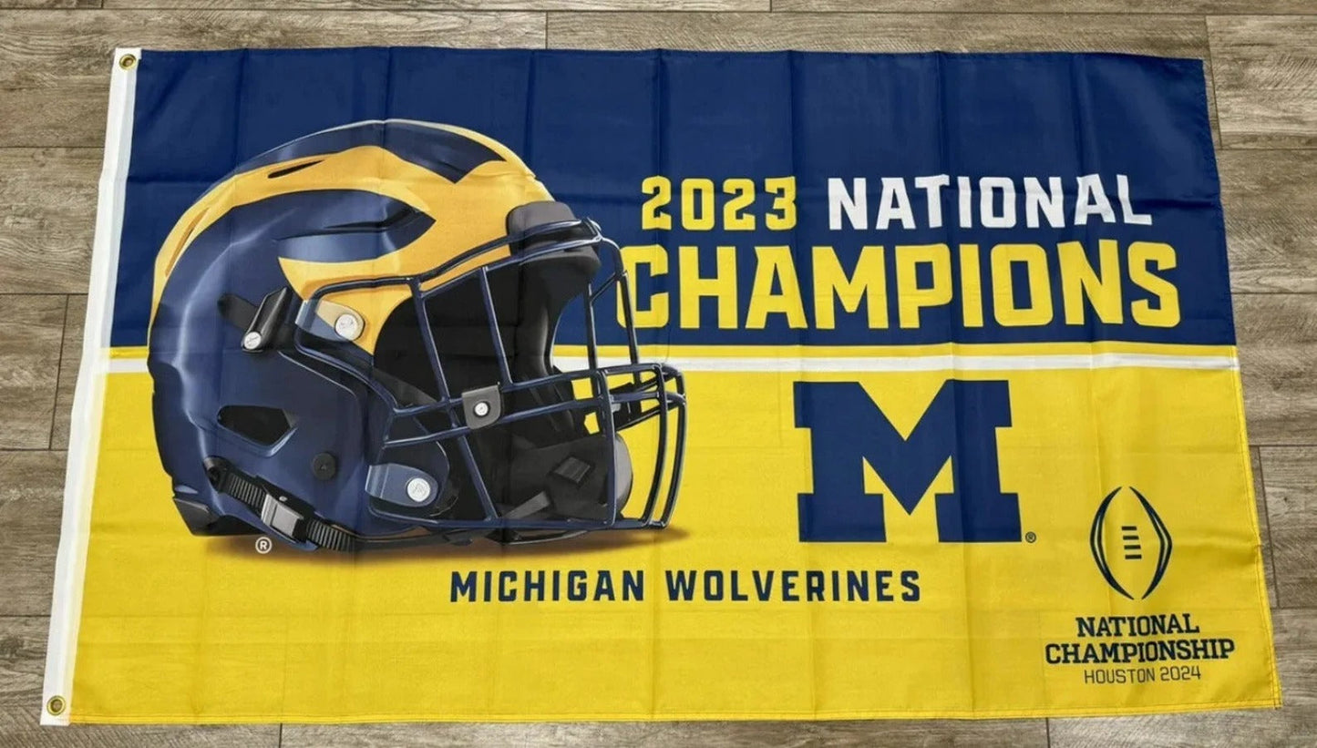 Michigan Team University Wolverines 2023 Football Playoff National Champions, Garage, Dorm, Outdoor Decoration