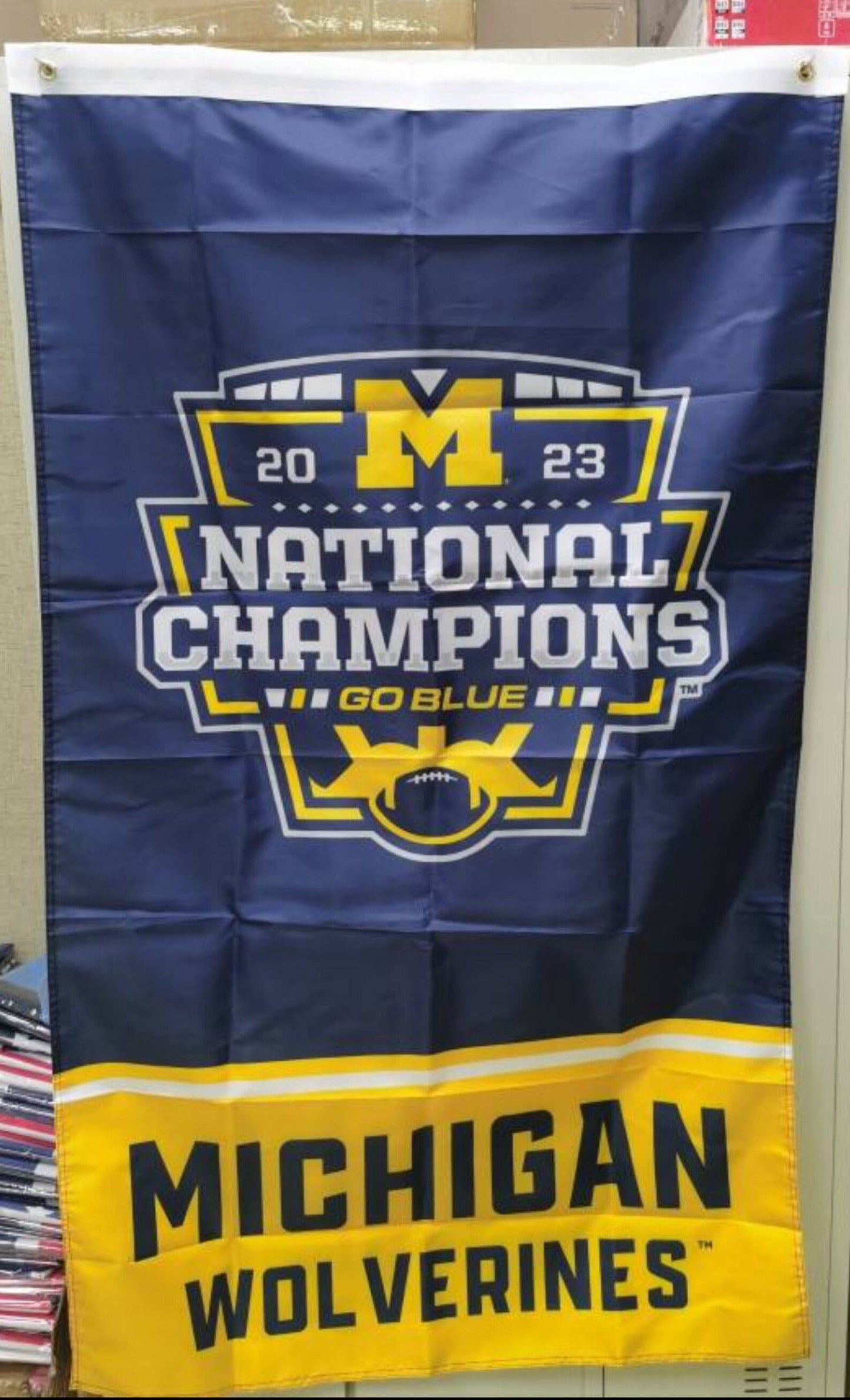 Michigan Team University Wolverines 2023 Football Playoff National Champions, Garage, Dorm, Outdoor Decoration