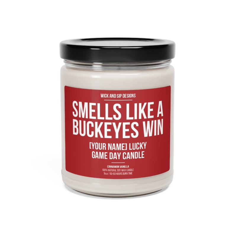 Personalized Smells like A Buckeyes Win Candle, Custom Ohio State Candle, Gift for Ohio State Fan, Lucky Candle, Gift for Buckeyes Fan