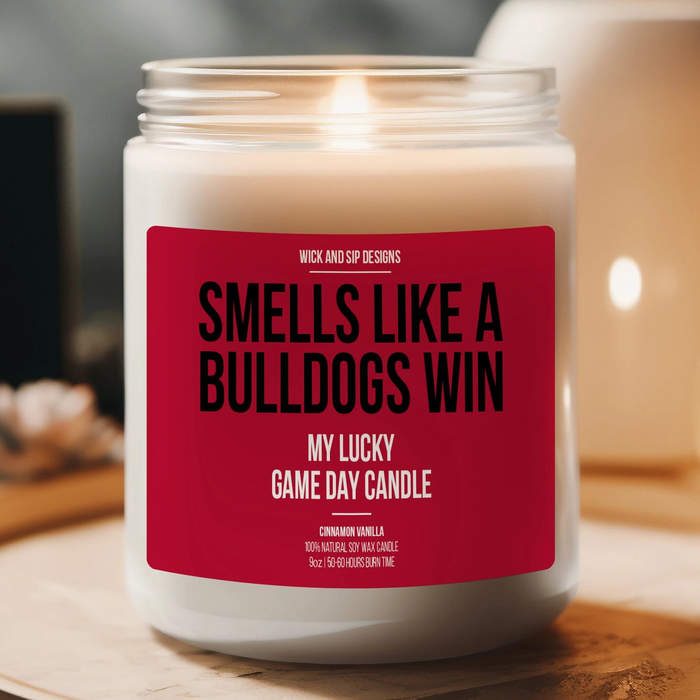 Personalized Smells like A Bulldogs Win Candle, Custom Georgia Candle, Gift for Georgia Fan, Lucky Candle, Gift for Bulldogs Fan, Georgia