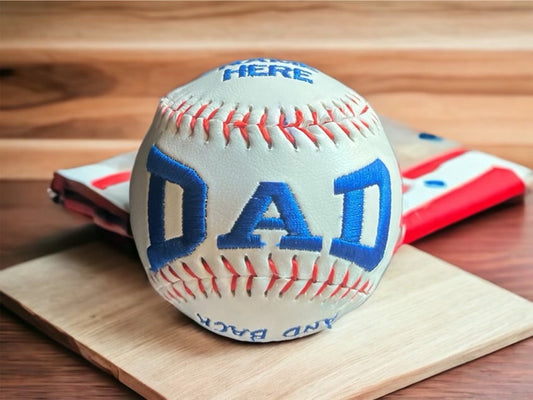 Custom Personalized Embroidered Baseball//Father's Day Gift