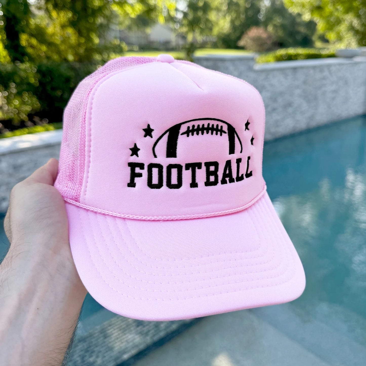 Embroidered Football Hat, Football Trucker Hat, Football Embroidery Caps