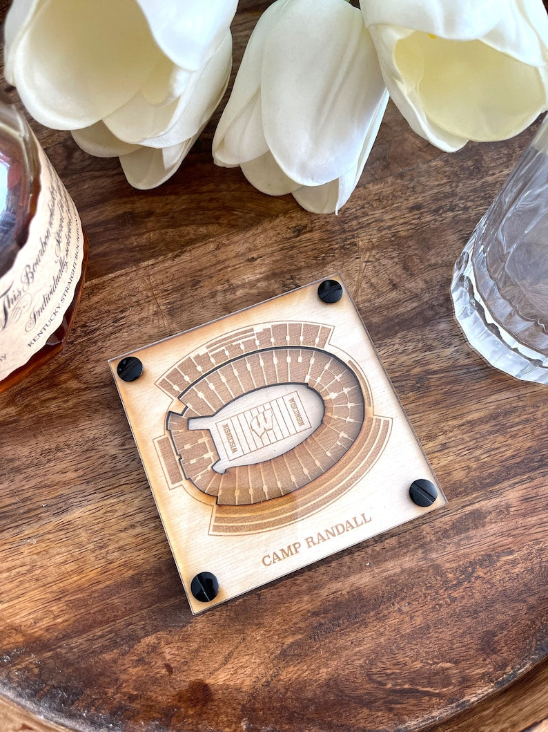 Camp Randall Stadium Layered Coaster, 3D Wood Coaster,University of Wisconsin-Madison