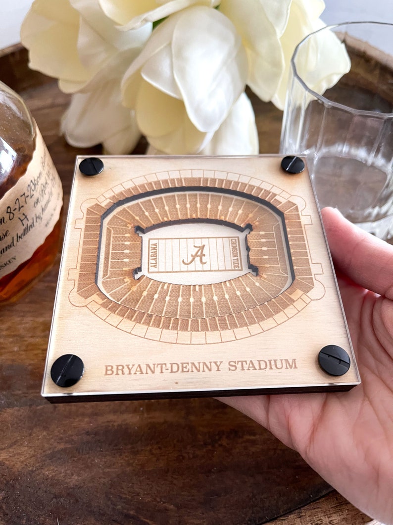 Bryant–Denny Stadium Layered Coaster, 3D Wood Coaster, University of Alabama