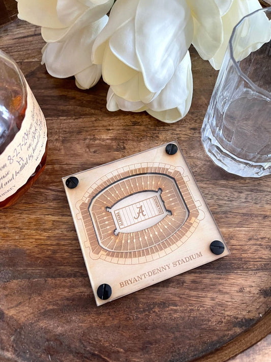 Bryant–Denny Stadium Layered Coaster, 3D Wood Coaster, University of Alabama