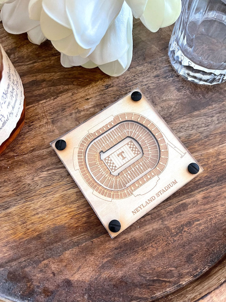 Neyland Stadium Layered Coaster, 3D Wood Coaster, University of Tennessee