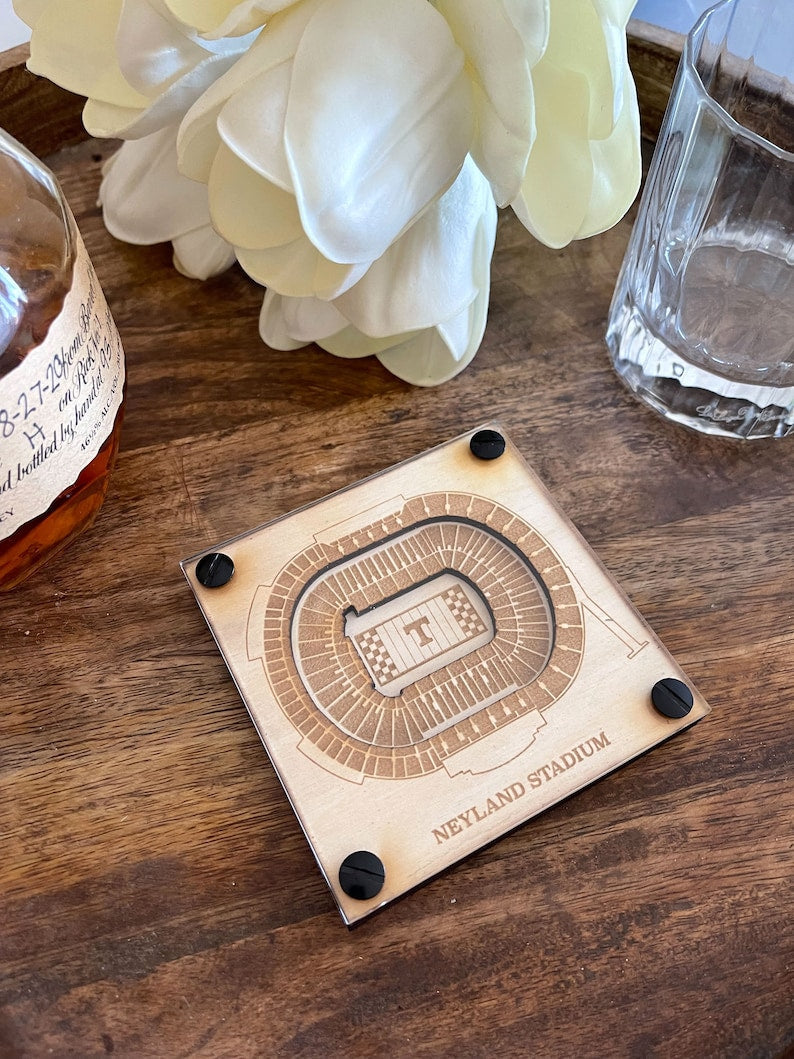 Neyland Stadium Layered Coaster, 3D Wood Coaster, University of Tennessee