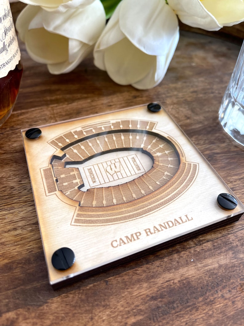 Camp Randall Stadium Layered Coaster, 3D Wood Coaster,University of Wisconsin-Madison