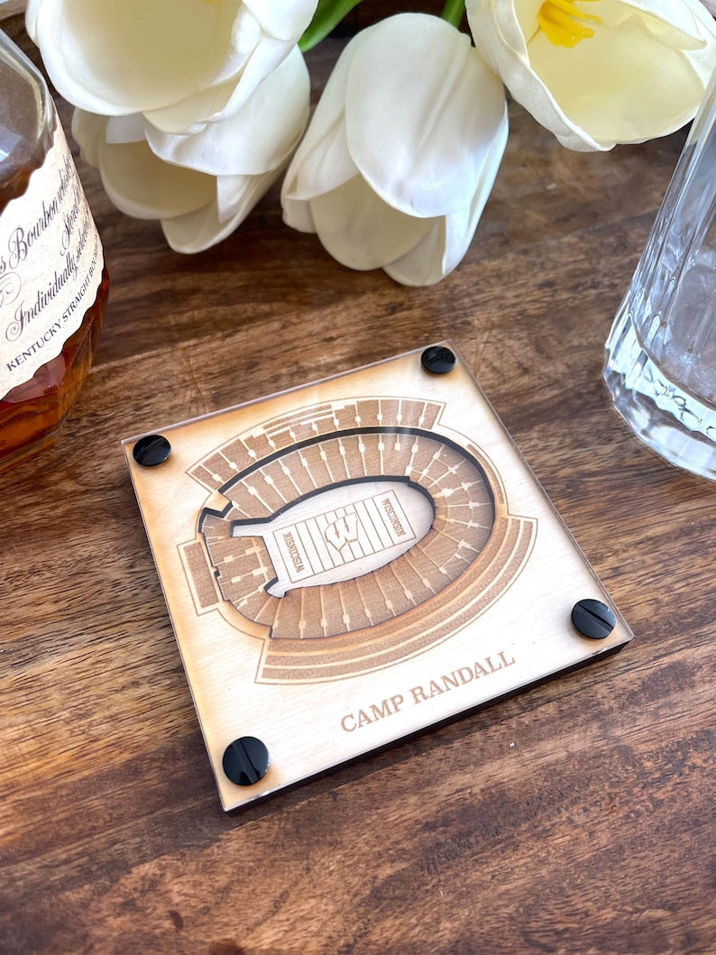 Camp Randall Stadium Layered Coaster, 3D Wood Coaster,University of Wisconsin-Madison