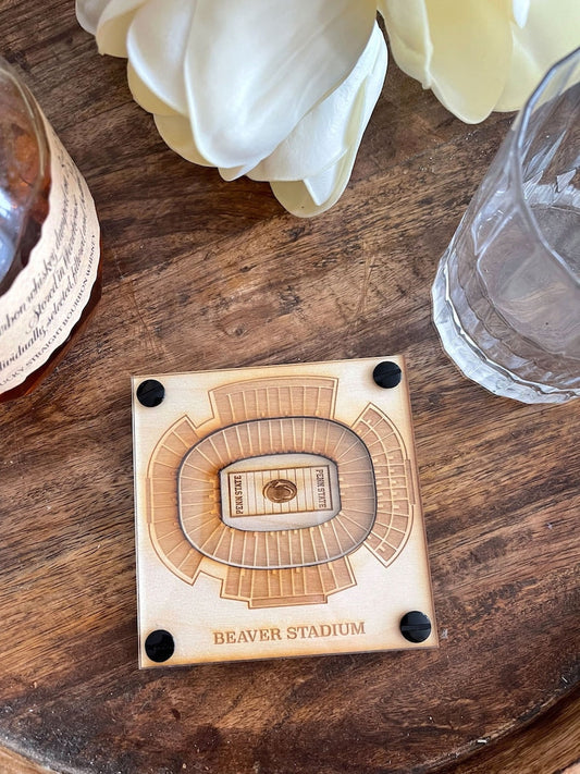 Beaver Stadium Layered Coaster, 3D Wood Coaster, Pennsylvania State University