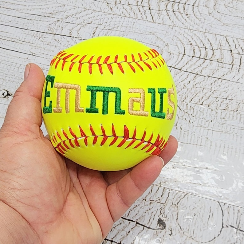 Mother's Day,Father's Day Gift//Custom Personalized Embroidered Softball Gift // Keepsake ball // Graduation Gift// Memorabilia