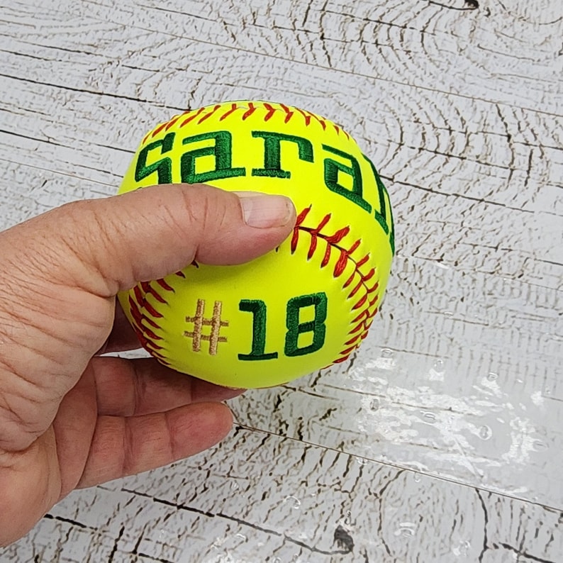 Mother's Day,Father's Day Gift//Custom Personalized Embroidered Softball Gift // Keepsake ball // Graduation Gift// Memorabilia