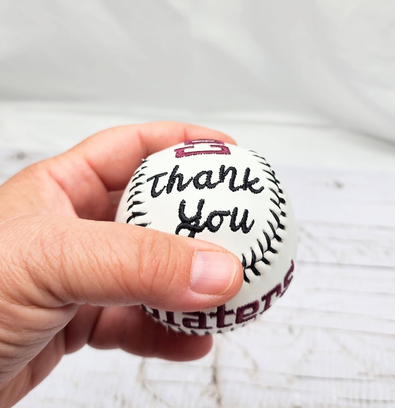 Coaches,Mother's Day,Father's Day Gift//Custom Personalized Embroidered Baseball // BaseballGift// Keepsake ball // Coach gift// Memorabilia