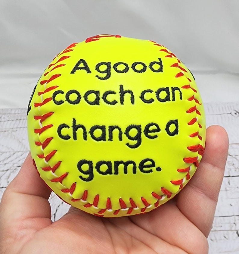 Coaches,Mother's Day,Father's Day Gift//Custom Personalized Embroidered Softball // Softball Gift// Keepsake ball // Coach gift// Memorabilia