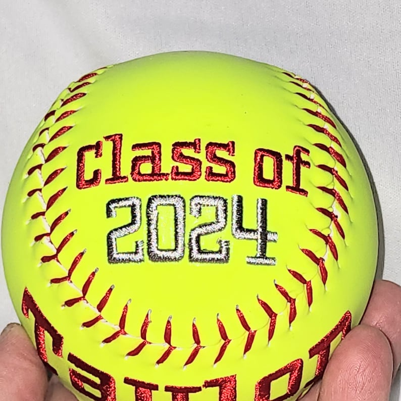 Mother's Day,Father's Day Gift//Custom Personalized Embroidered Softball Gift // Keepsake ball // Graduation Gift// Memorabilia