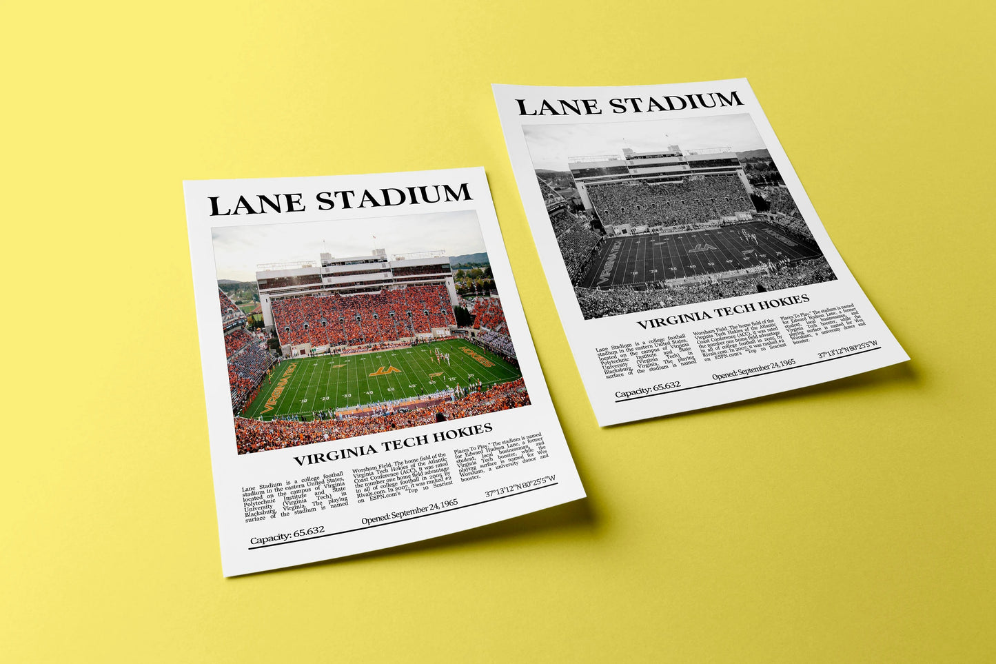 Lane Stadium Digital Printable Frame/Poster