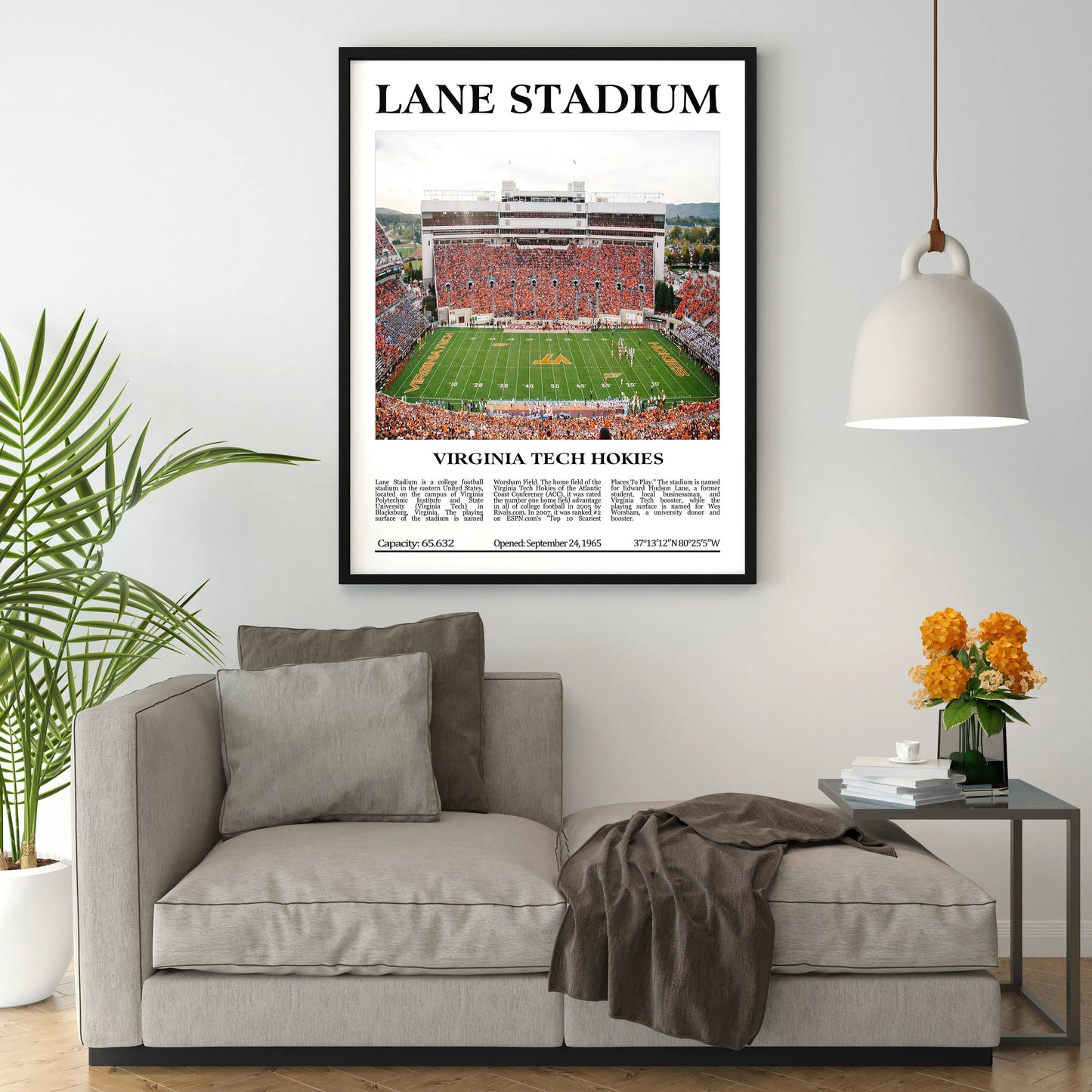 Lane Stadium Digital Printable Frame/Poster