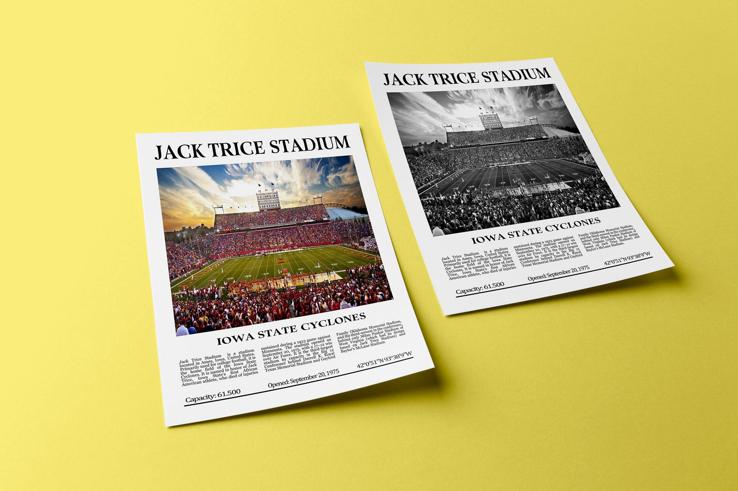 Jack Trice Stadium Digital Printable Frame/Poster