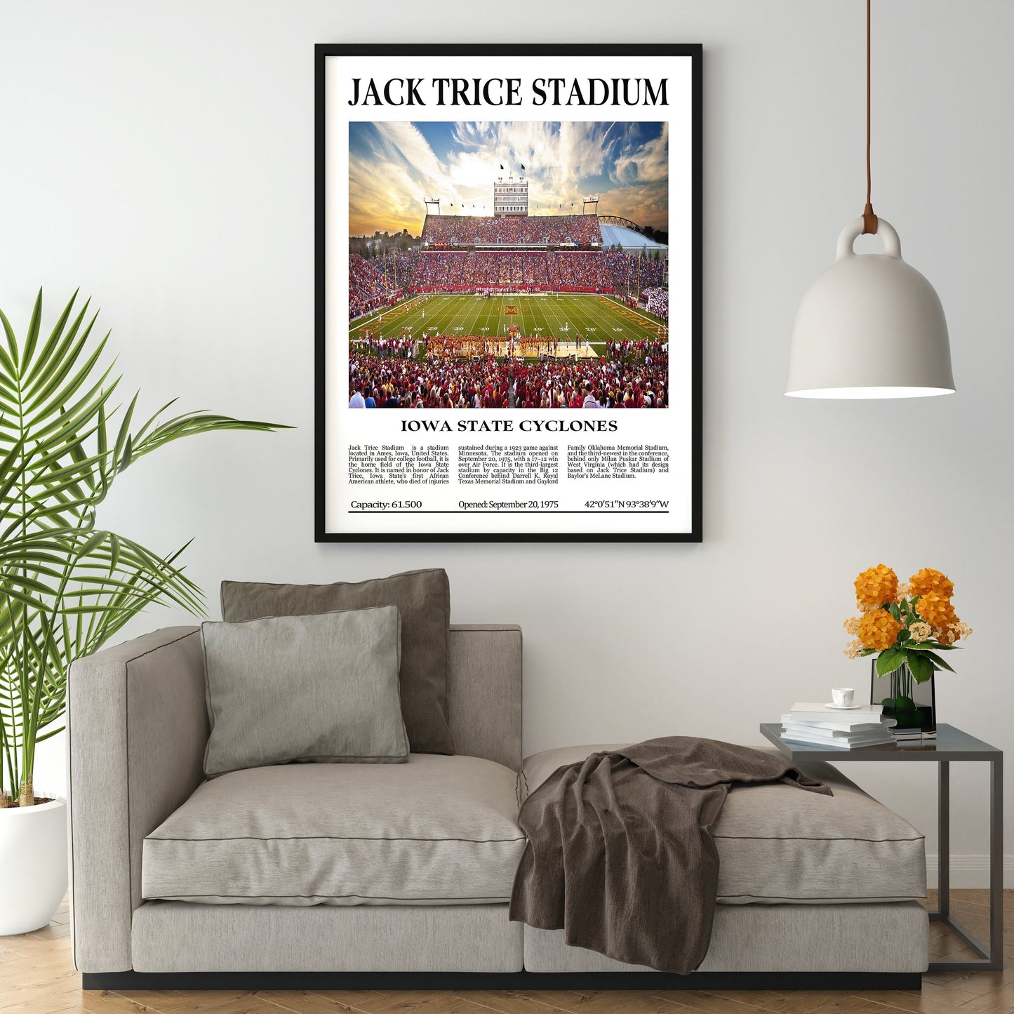 Jack Trice Stadium Digital Printable Frame/Poster