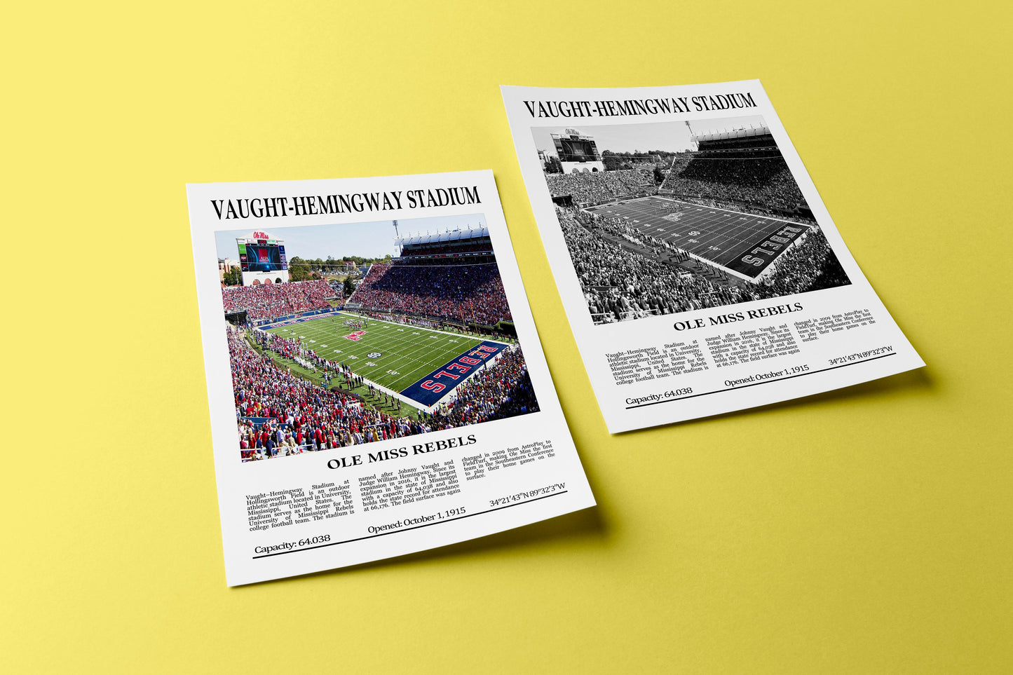 Vaught–Hemingway Stadium Digital Printable Frame/Poster