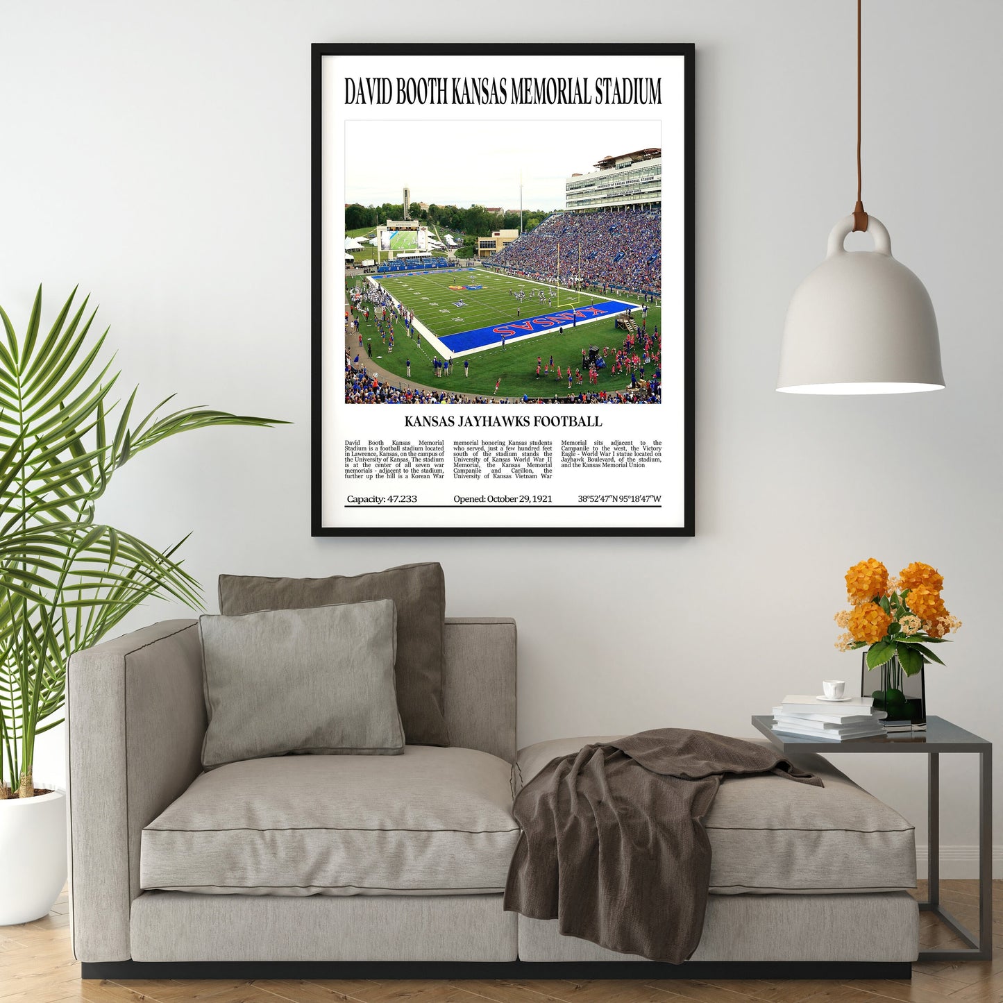 David Booth Kansas Memorial Stadium Digital Printable Frame/Poster