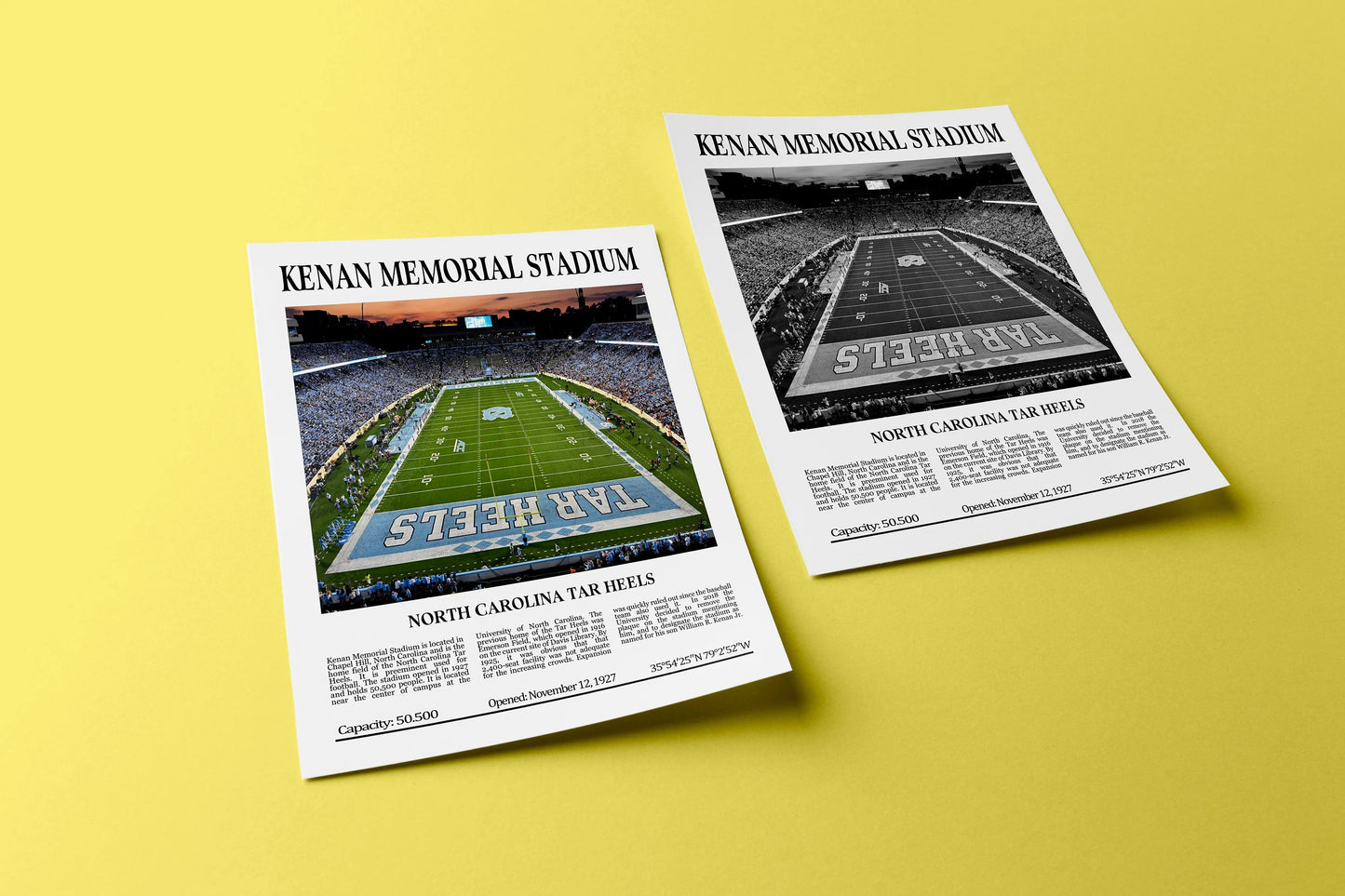 Kenan Memorial Stadium Digital Printable Frame/Poster