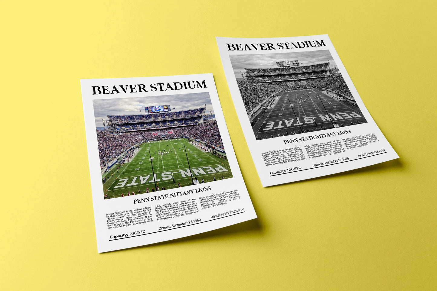 Beaver Stadium Digital Printable Frame/Poster