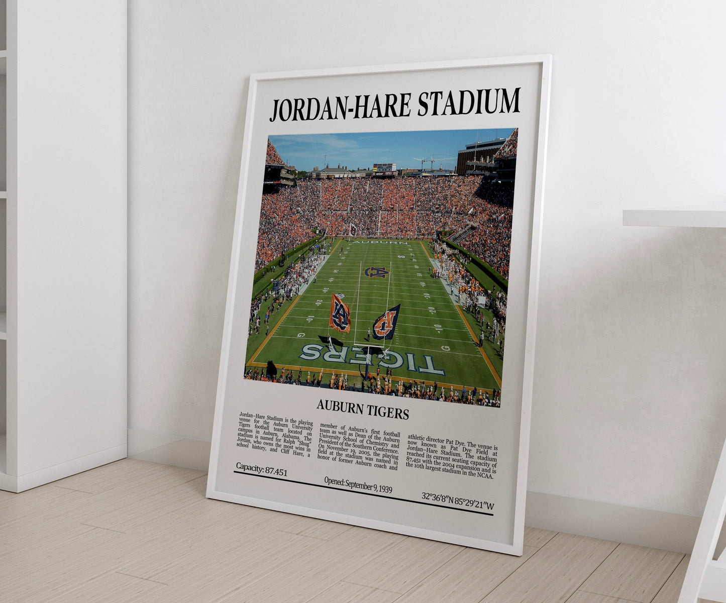 Jordan-Hare Stadium Digital Printable Frame/Poster